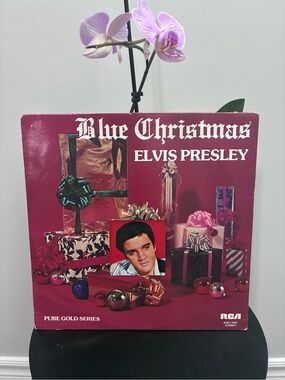 Elvis Presley - Blue Christmas Vinyl Album (Red Cover)